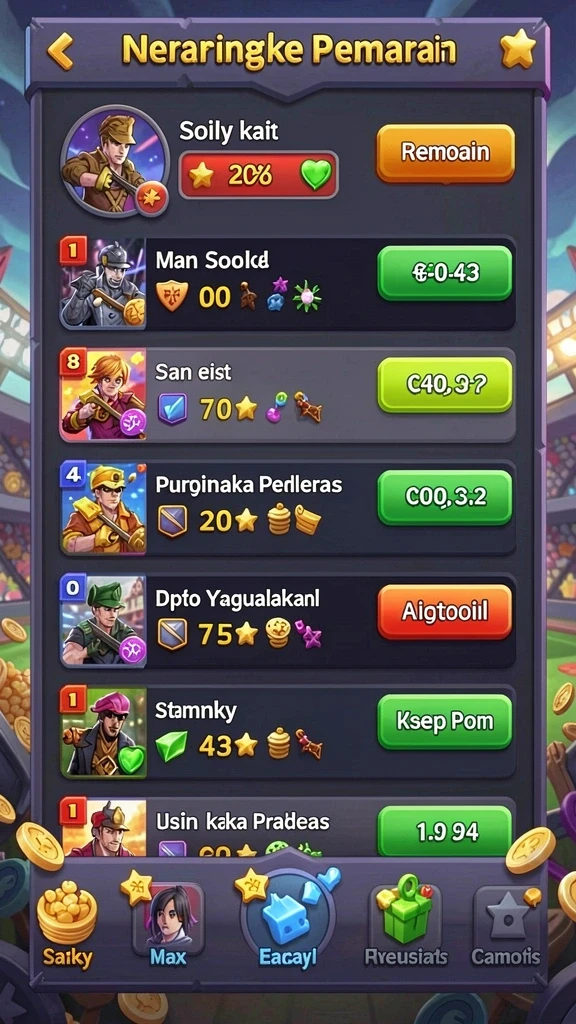 66d - Screenshot menampilkan level awal yang penuh warna.