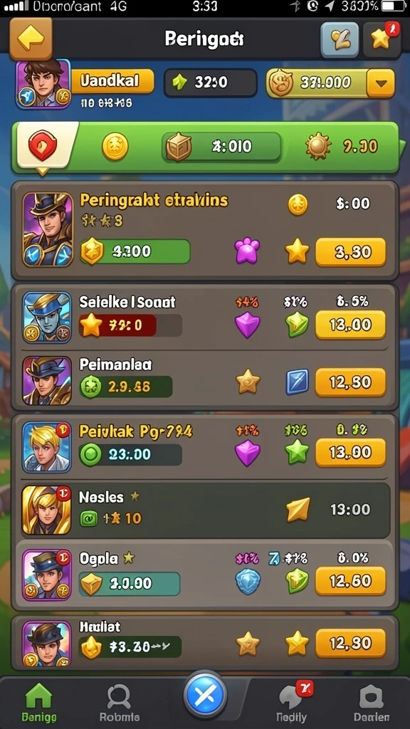 rich7 - Papan peringkat yang memacu rasa kompetisi.