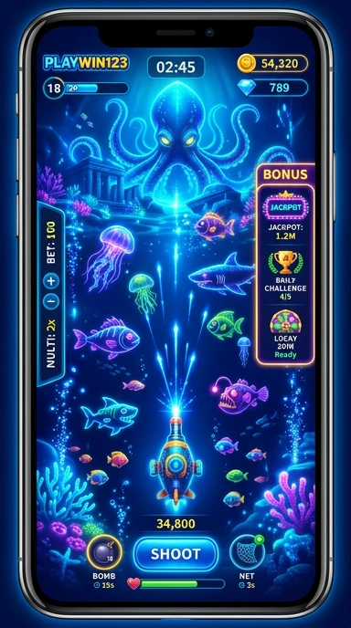 Layar utama playwin123 — antarmuka bersih setelah instalasi